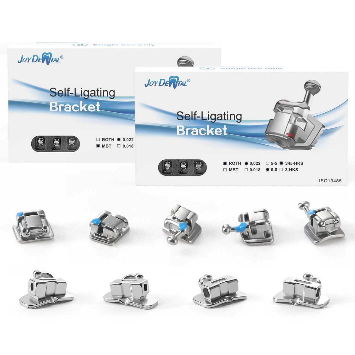 AZDENT Dental Ortho MIM Self Ligating Bracket Mini Roth.022 Hooks +Buccal Tube