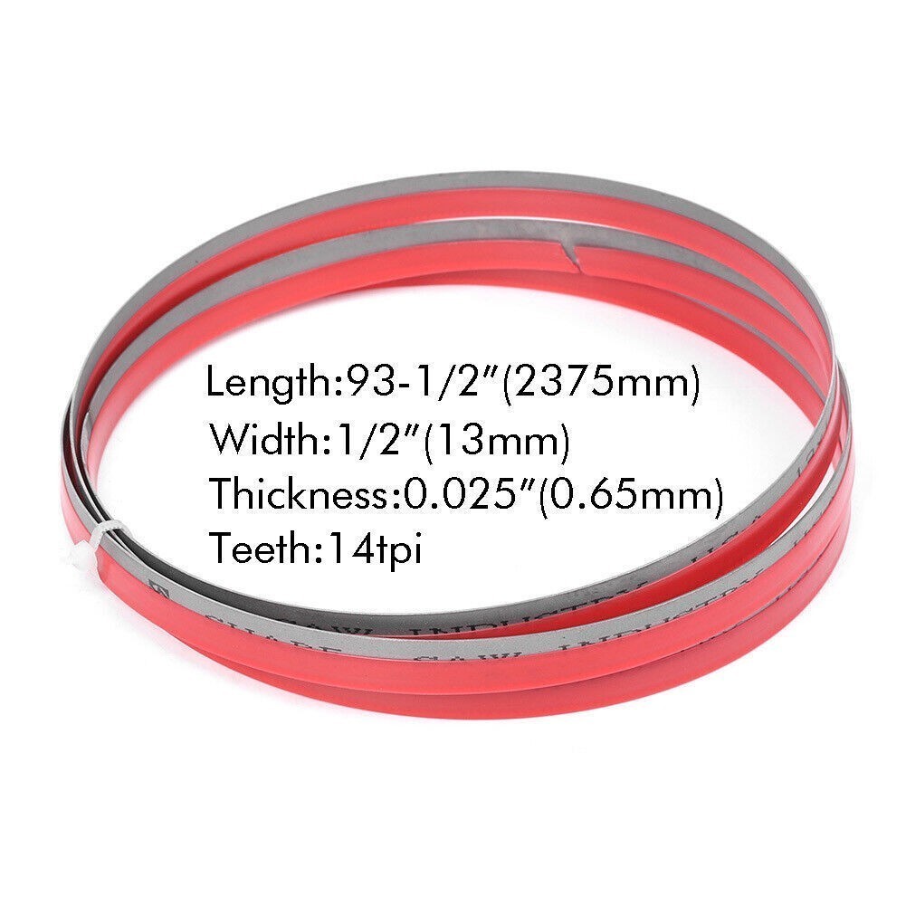 93-1/2″ x 1/2″ x 14tpi M42 Bi-metal Band Saw Blades Fit Cutting Metal Technique