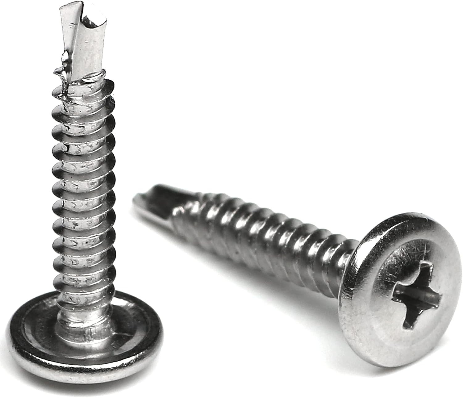 100 Pack 410 Stainless Steel Wafer Head Phillips Self Drilling Screws Sheet Meta