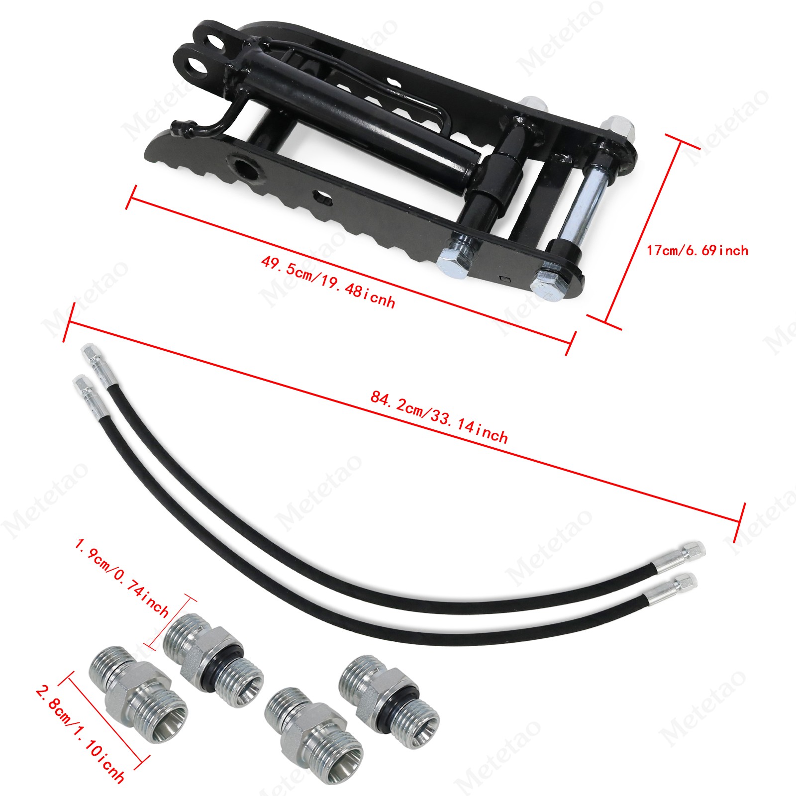 L-Shaped 3-Holes Bracket Hydraulic Thumb Clip Fits Mini Excavators Attachments