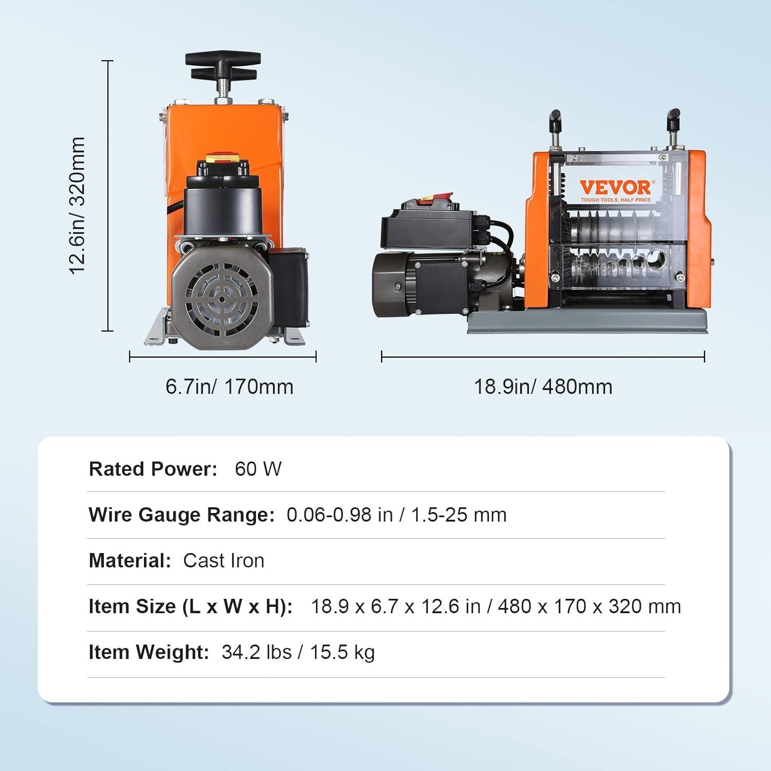 Electric Wire Stripping Machine, 0.06”-0.98” Automatic Wire Stripper Machin…