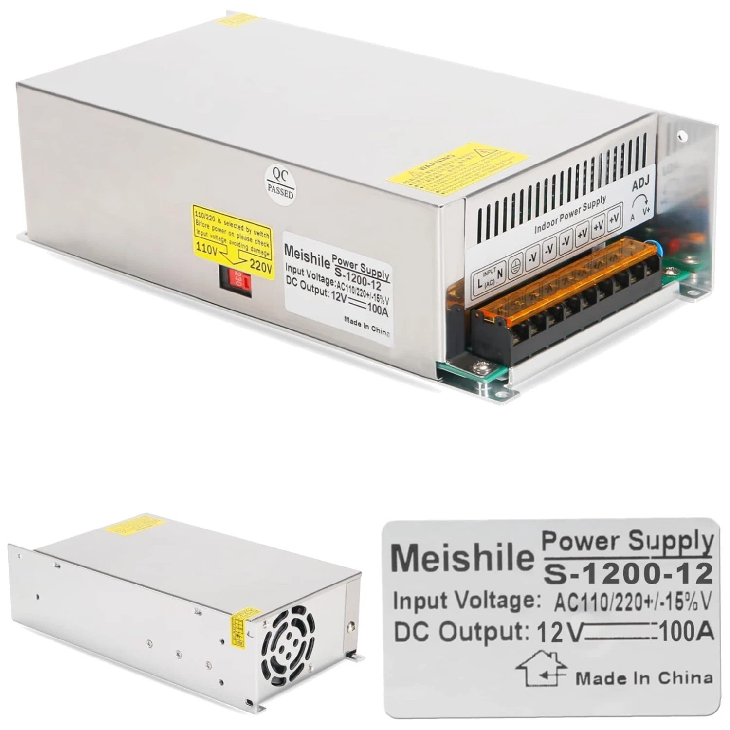 Industrial 12V 100A 1200W Transformer Converter