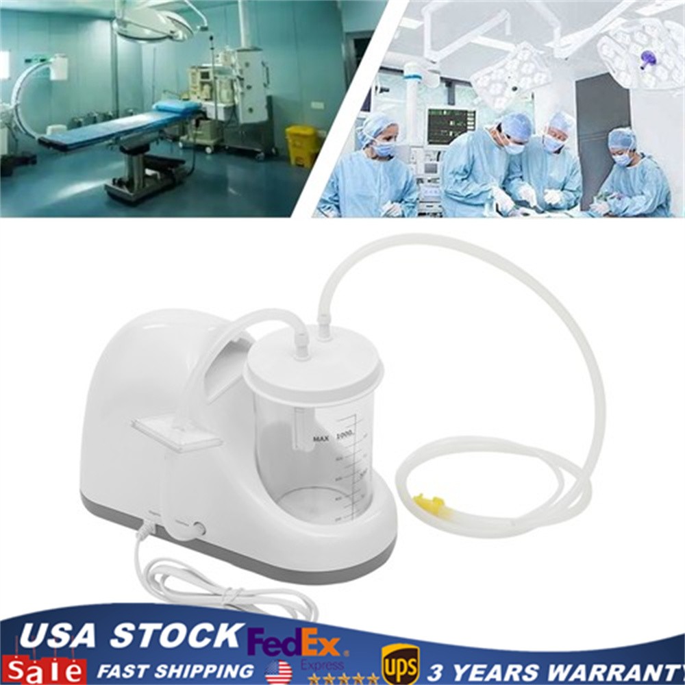 Portable Dental Phlegm Suction Unit Emergency Medical Vacuum Aspirator Machine