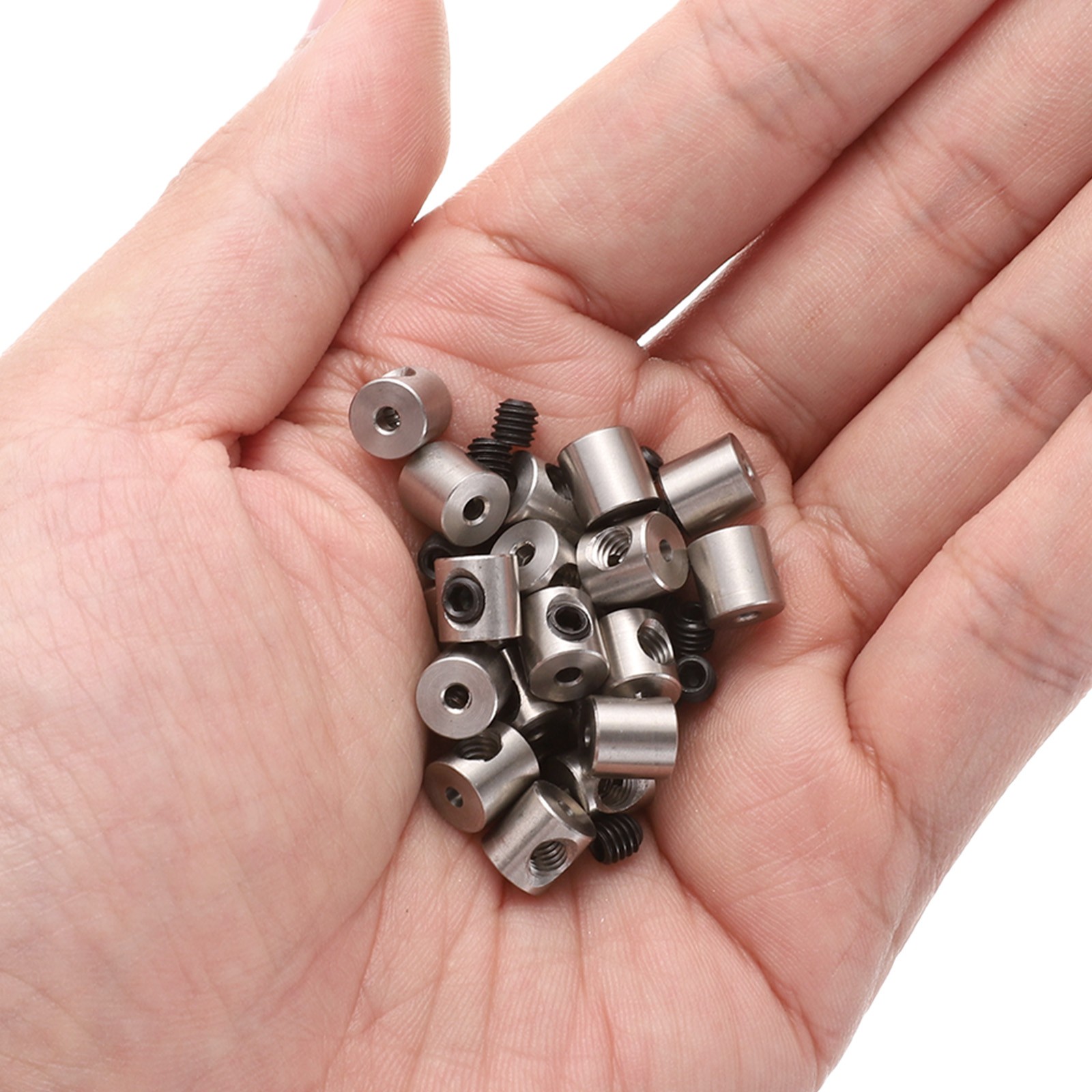 20pcs Set Screw Collars 2mm Bore Shaft Collars, 7mm OD, Stainless Steel