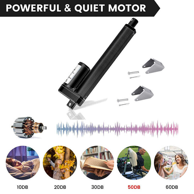 DC 12V Linear Actuator Heavy Duty 2″~40″ Long Stroke 6inch 8in 3000N Waterproof