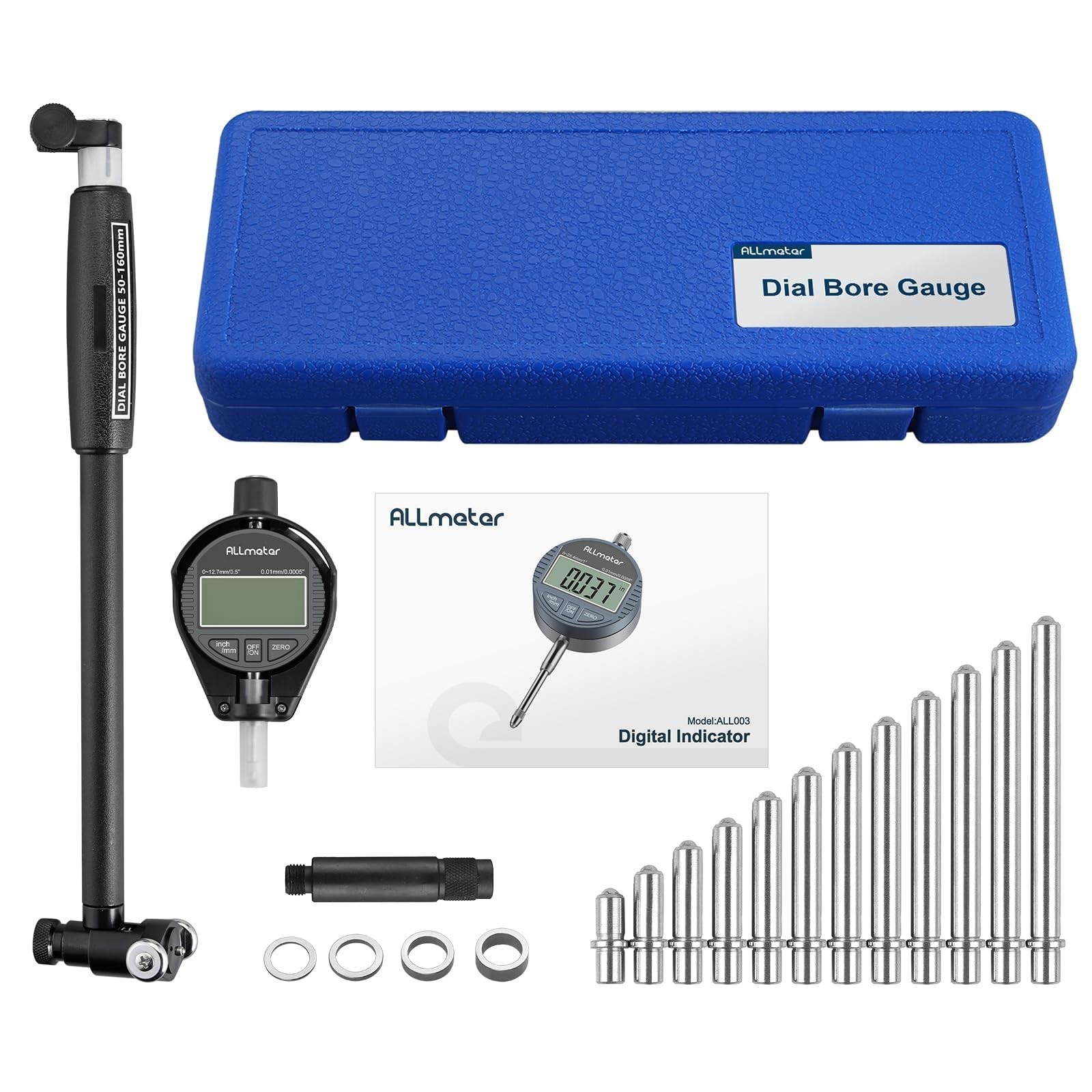 Digital Dial Bore Gage Set 50-160 mm(2-6 Inch) 0.01mm(0.0005 Inch) Dial Bore …