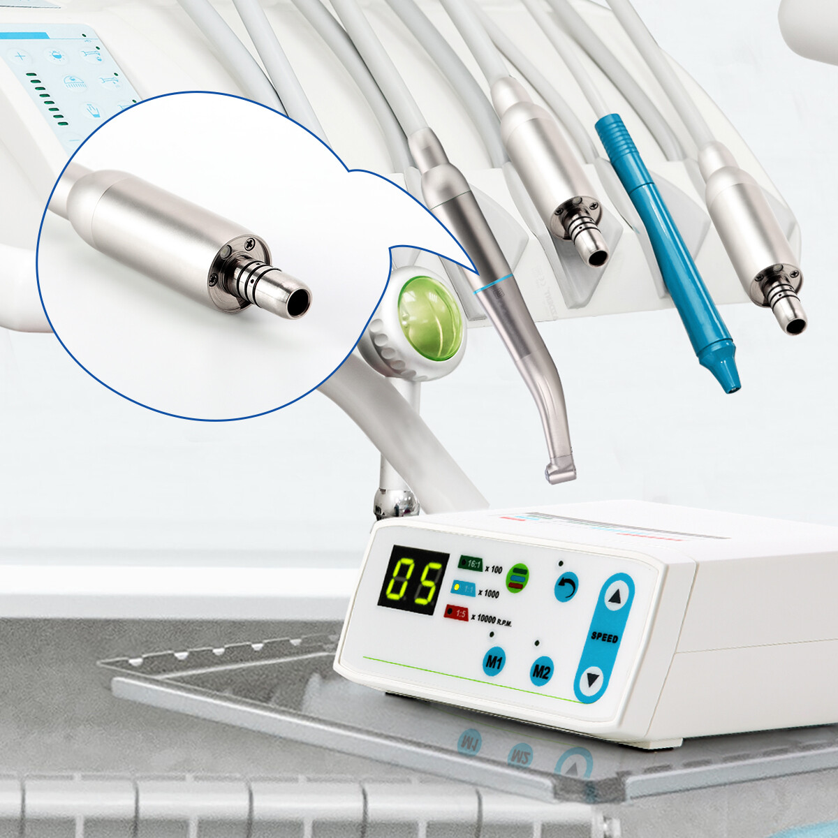 Dental LED Brushless Electric Micro Motor Surgical Internal Spray ISO E-type 2H