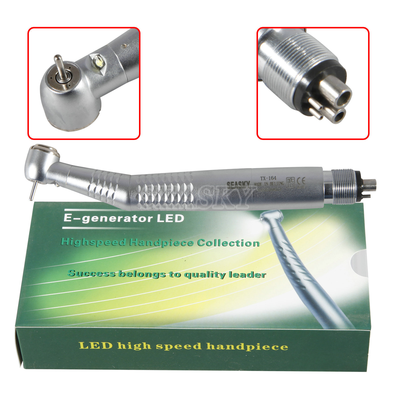 Dental optic fiber 4H LED light handpiece large head integrate E-generator TD4