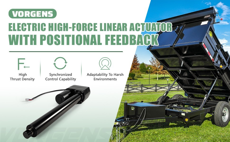 VORGENS 14″ Stroke LINEAR ACTUATOR 12V Replacement PA-17 Heavy Duty Electric