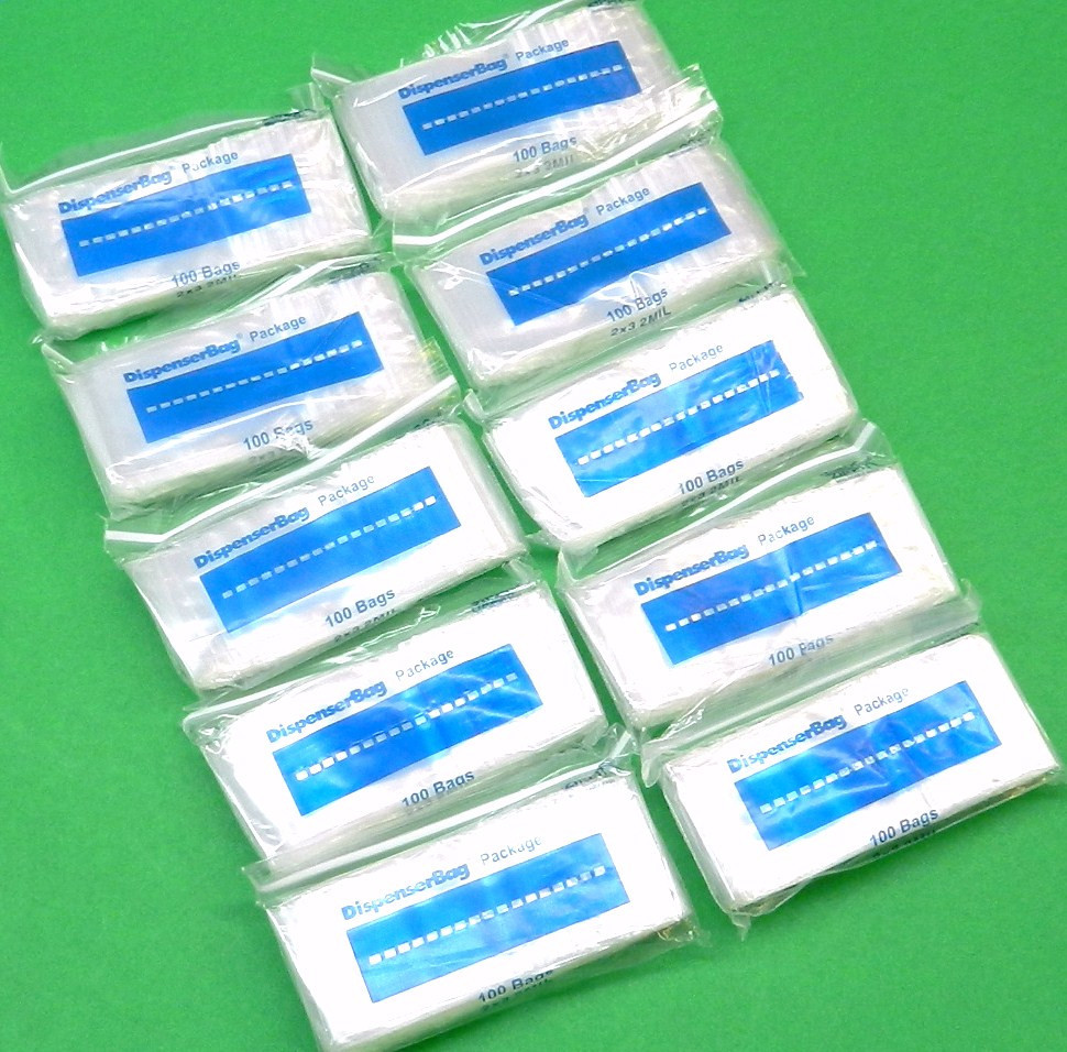 1000 Reloc Zippit Bags 2mil 2×3 Clear Reclosable Squeeze Zip Seal Lock 1,000 Pcs