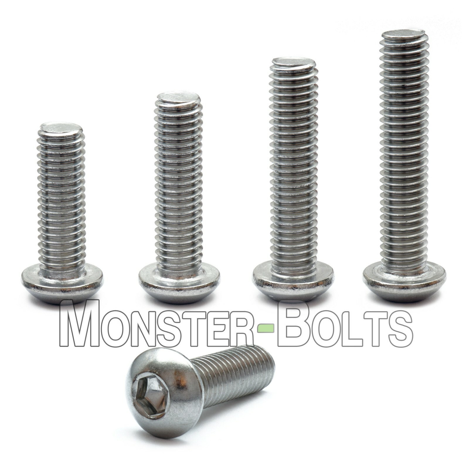 M5 Stainless Steel Button Head Socket Cap Screws A2, Metric ISO 7380 0.80 Coarse