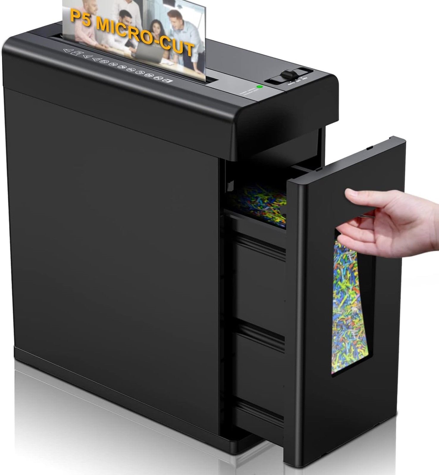 Woolsche Compact Shredder, P-5 Micro-Cut, 2.9 Gal, 5 min Non-Stop Working Time