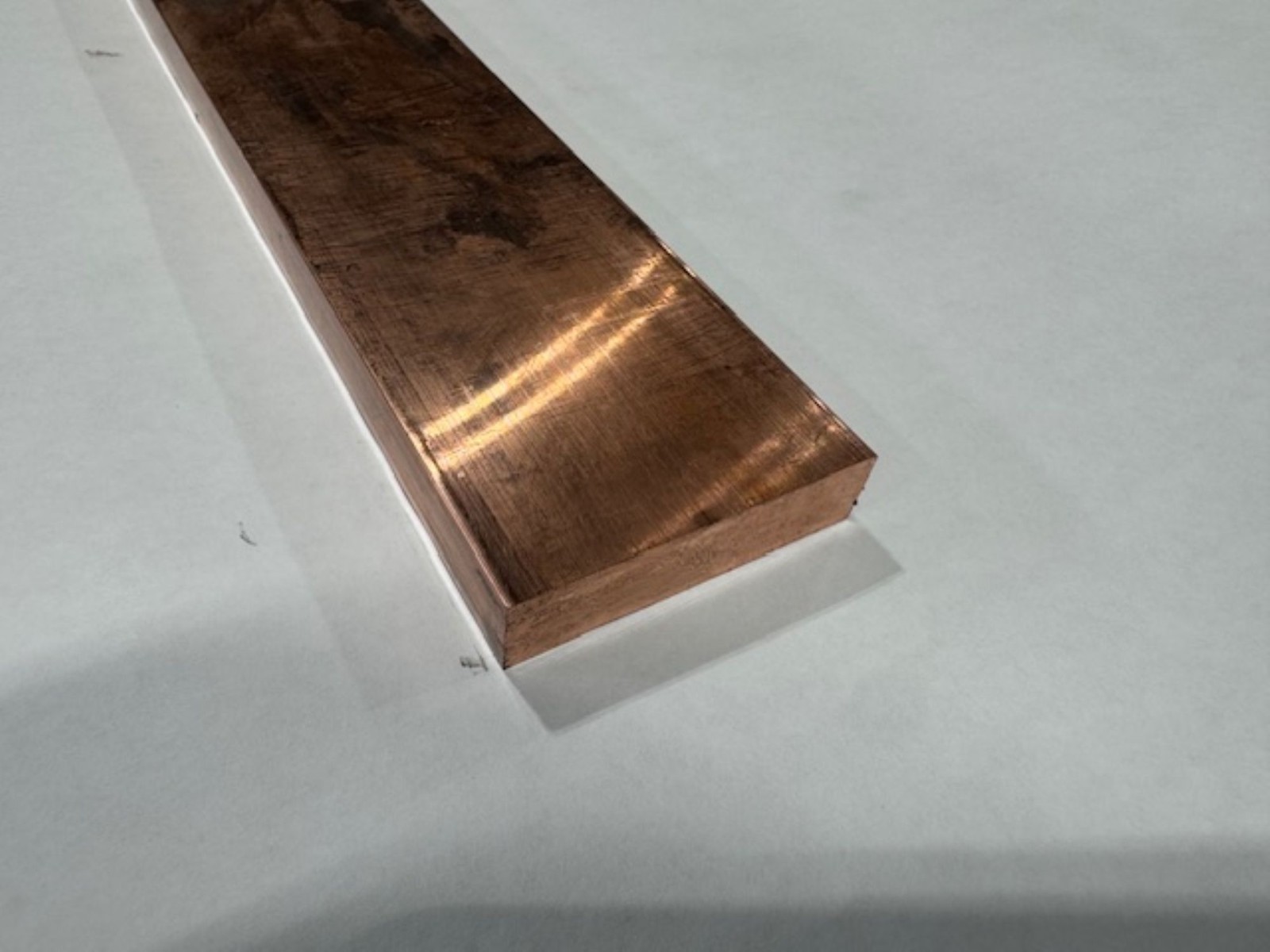 1/2″ x 3″ Copper 110 Flat Bar x 5 Inches Long