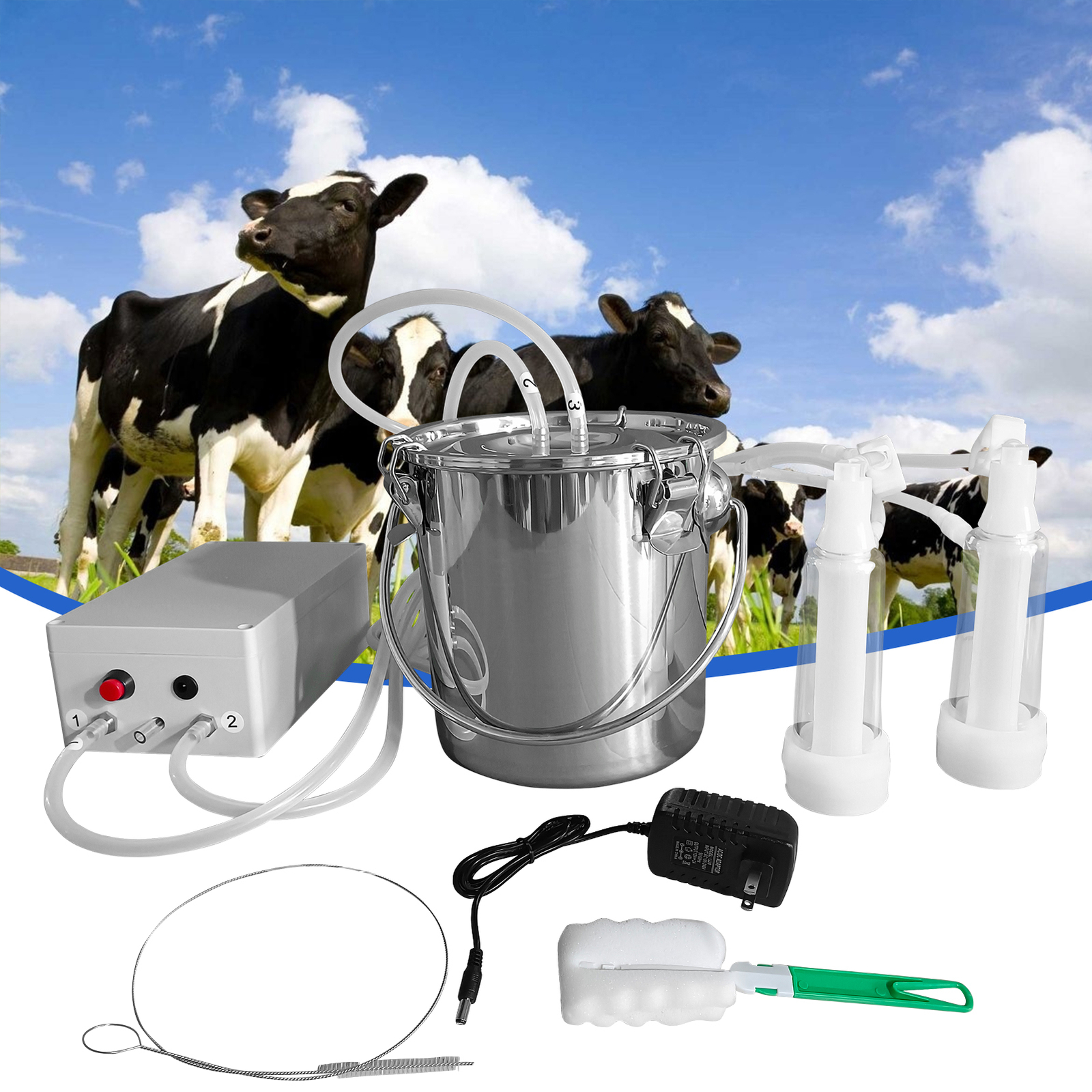 Goat Milking Machine Goat Milker 3 L 304 Stainless Steel Bucket for Cows