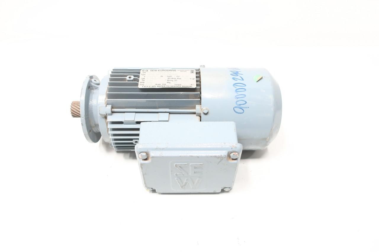 Sew Eurodrive S50A-DFT80N4BM1HR Gearmotor 1680rpm 1hp 330/575v-ac