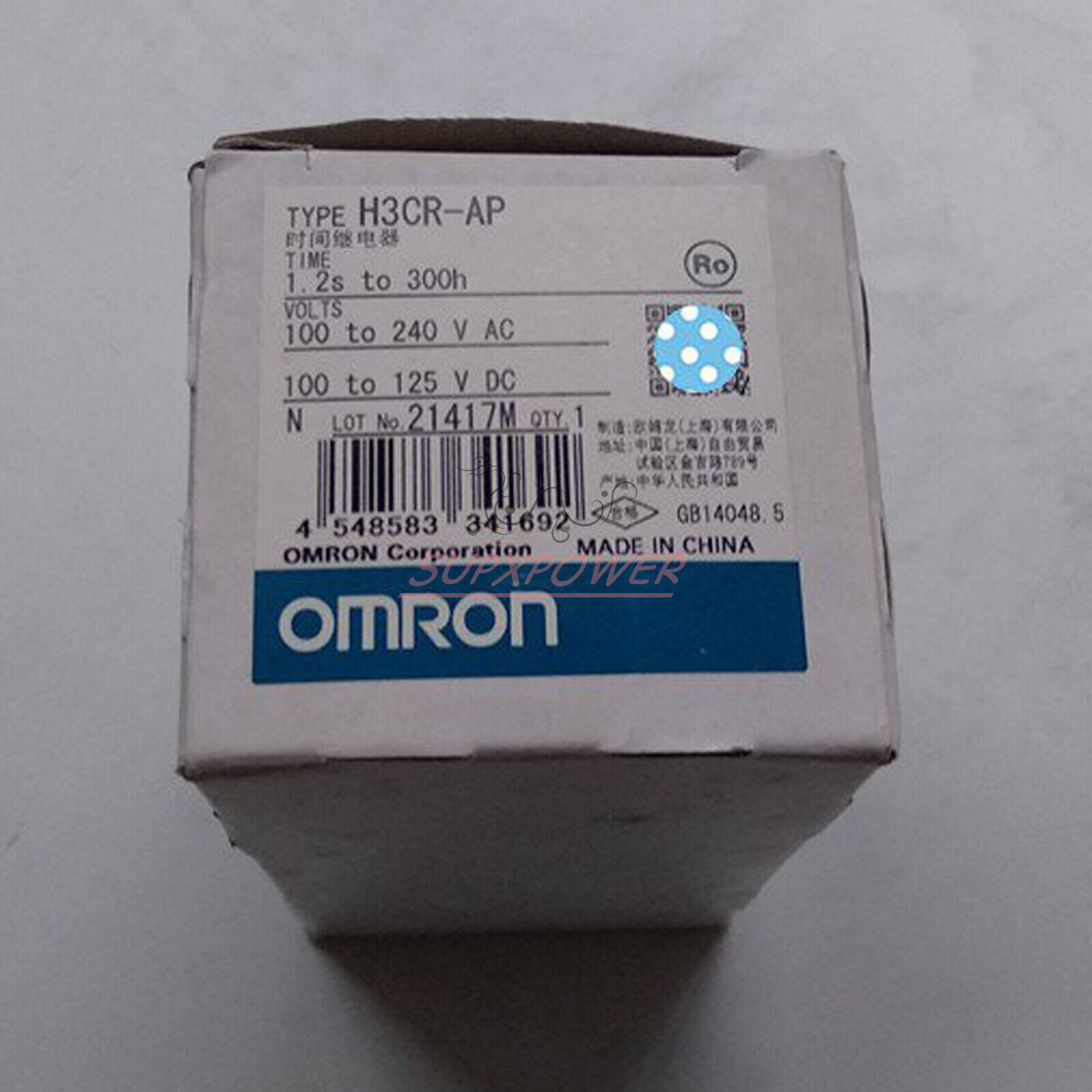 New Omron Time relay H3CR-AP 100-240V 1.2s-300h (1PCS)