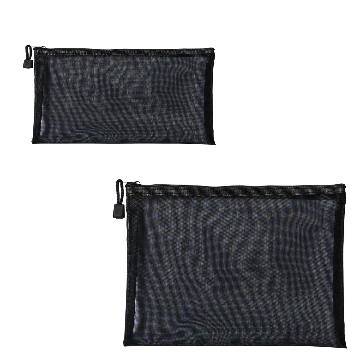 4 Pieces Zipper Mesh Bags, a Bag with a Zipper Cosmetic Organizer Pouch for D…