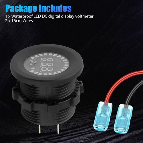 Waterproof CAR Battery Meter DC 12V Voltmeter LED Digital Display Voltage Gauge