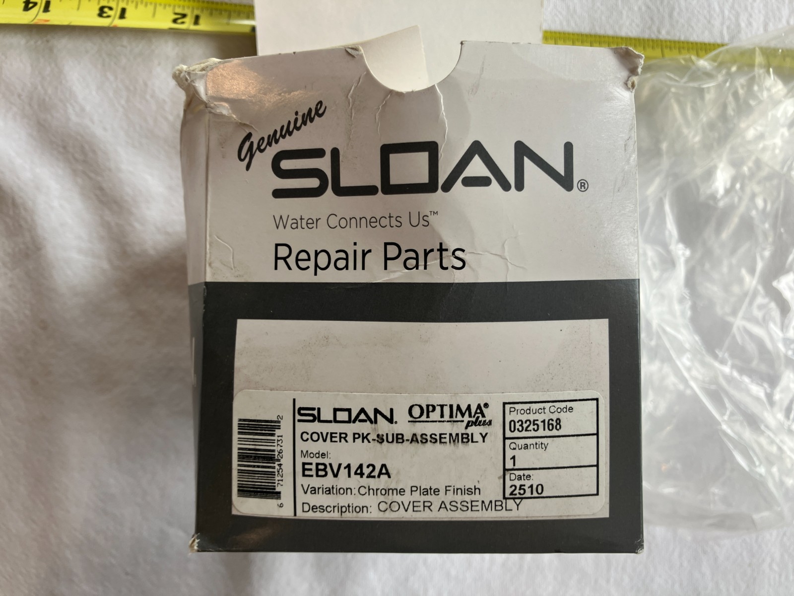 Sloan EBV142A 325168 G2 ECOS Flush Cover PK-SUB-ASSEMBLY, Chrome