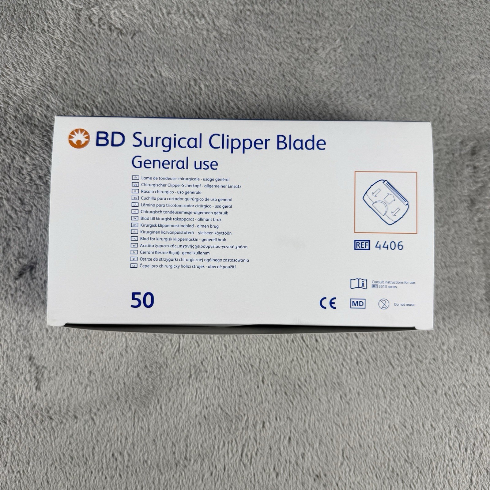 NEW BD 4406 General Purpose Surgical Clipping Blade Box of 50 Clipper Exp 2030