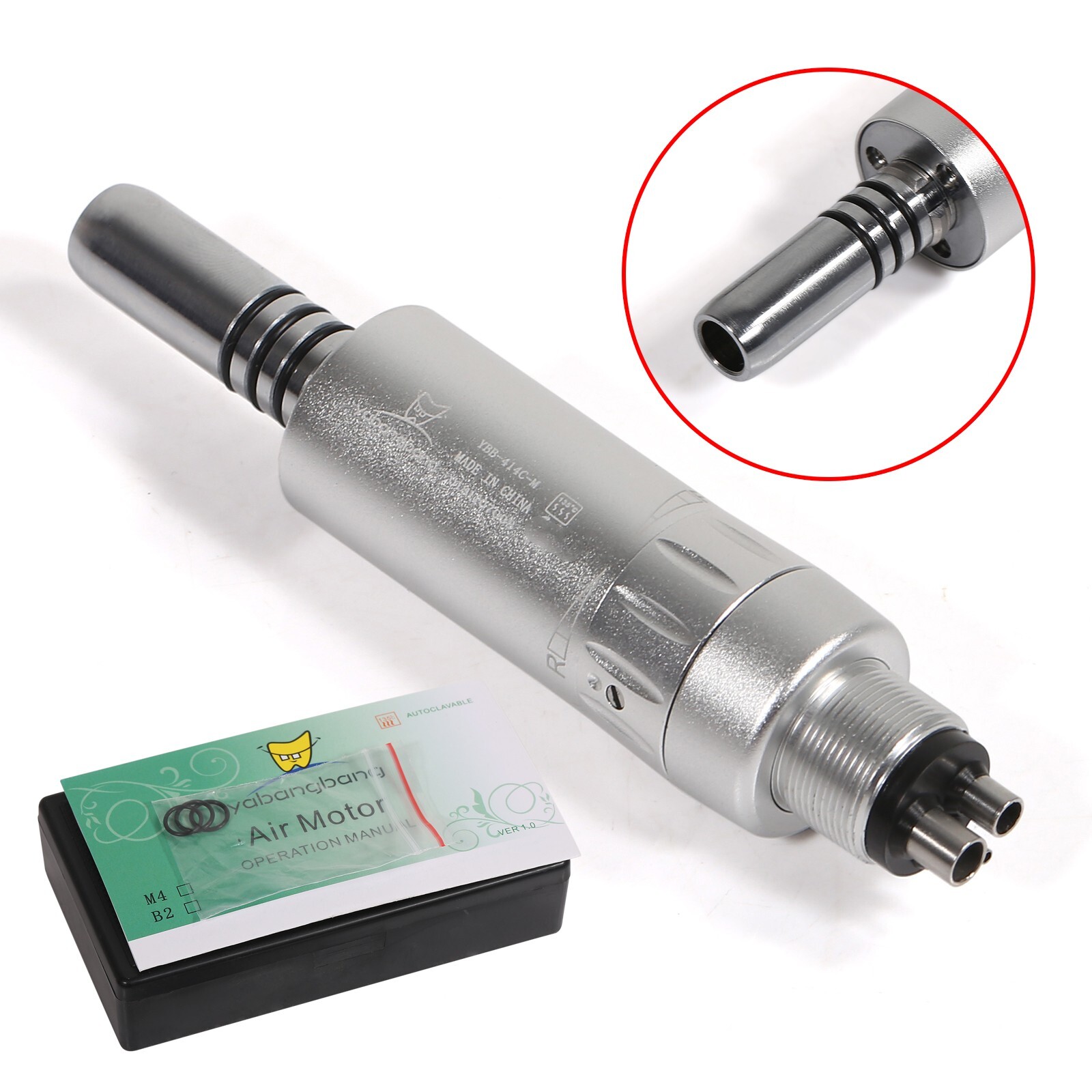 5xDental slow speed Handpiece 4hole Air Motor Inner Water E type Fit NSK WY4 USA