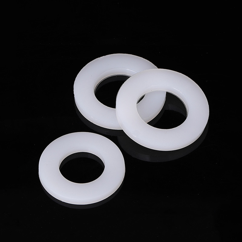White Nylon Flat Washer Insulation Washer Gaskets I.D:2-24mm O.D:5-50mm