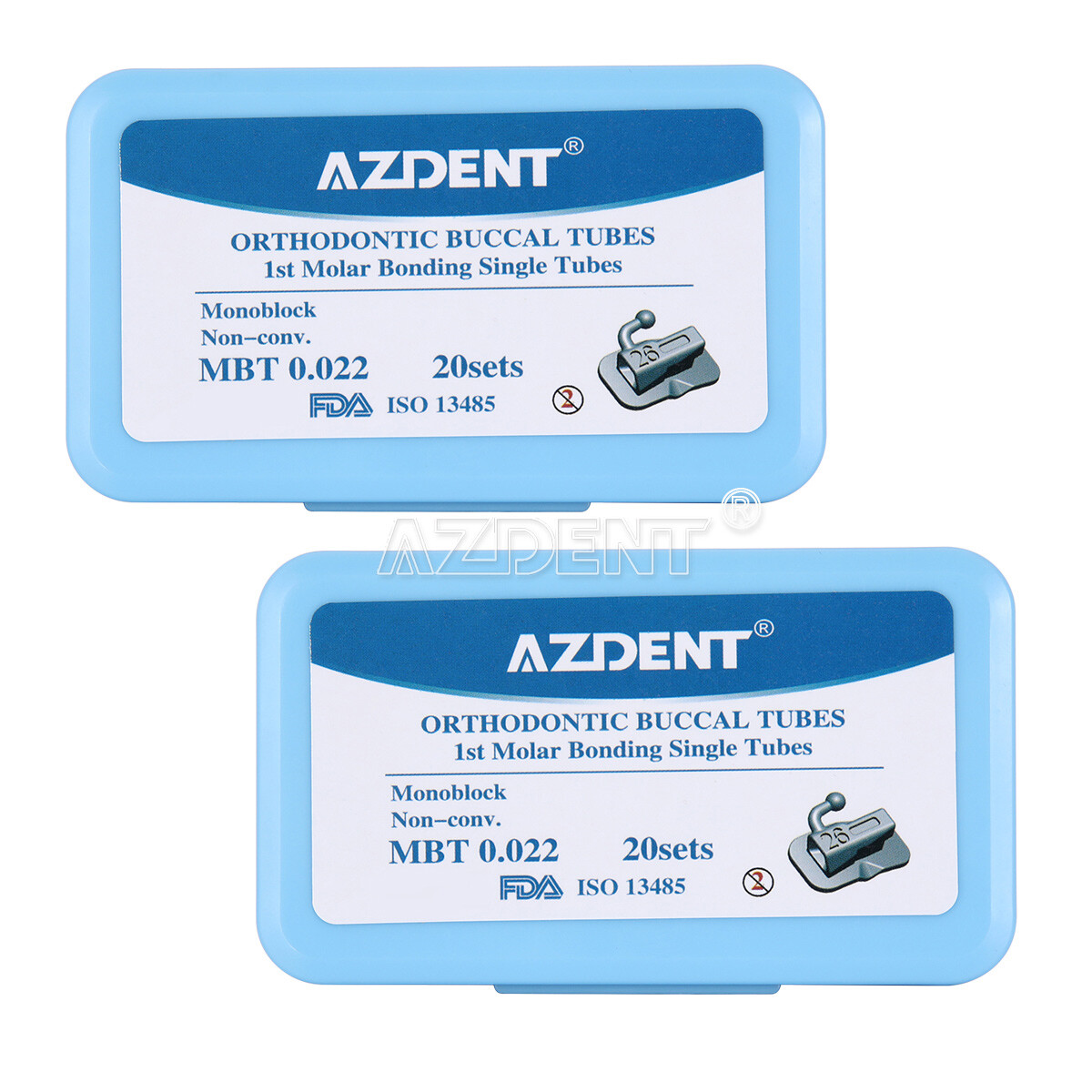Dental Bondable Monoblock Non-Convertible Single MBT 0.022 Buccal Tub 1st Molar
