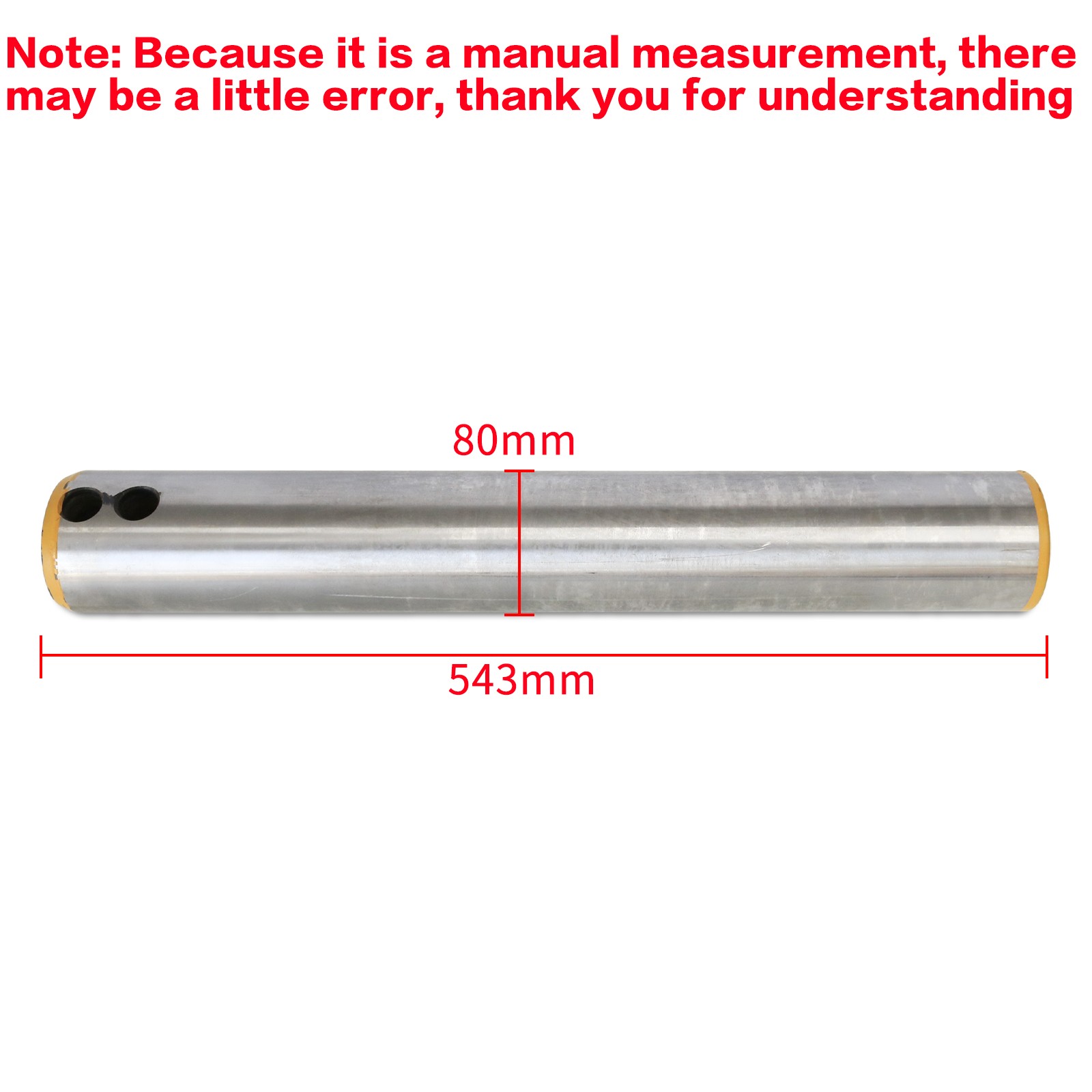 Excavator Bucket Pins 80MM x 543MM 40CR Steel For John Deere Caterpillar Kubota