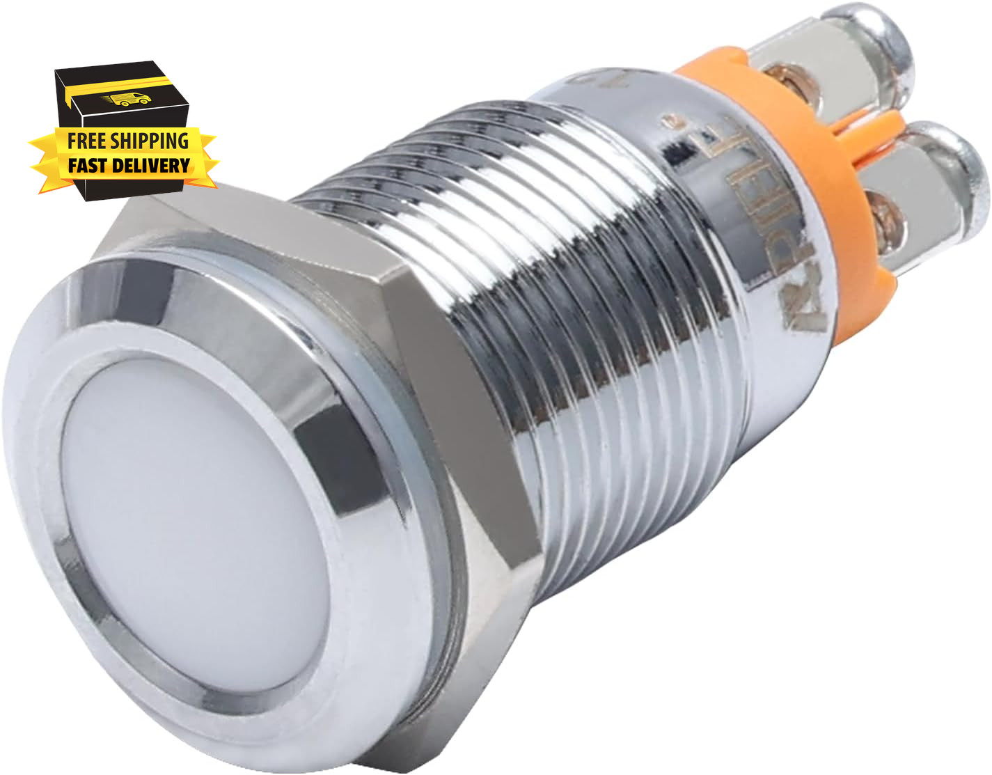 Indicator Light 12Mm 1/2″ Waterproof IP67 Metal Signal Lamp 12V AC/DC LED Pilot
