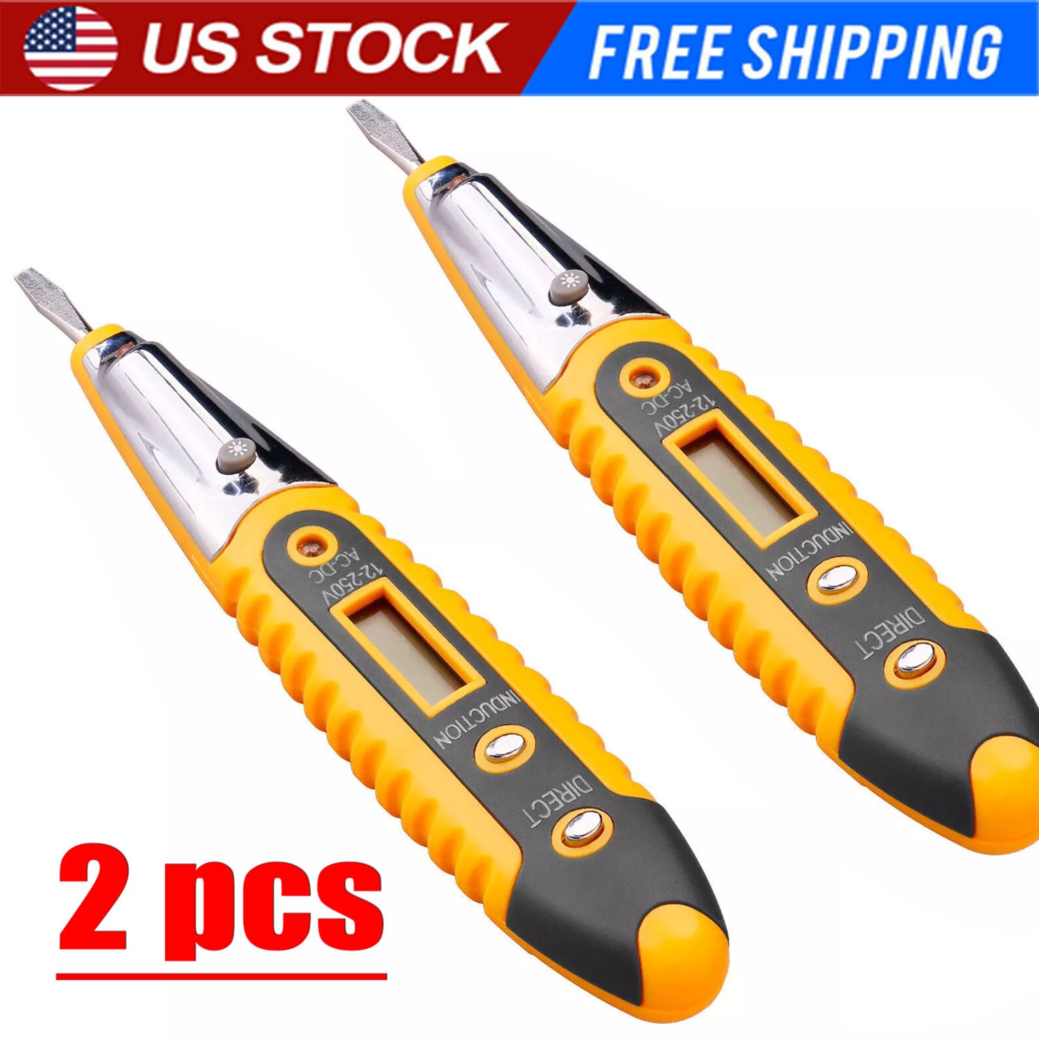 Voltage Electric Tester Volt Detector Test Pen AC DC Non-Contact Sensor 12-1000V
