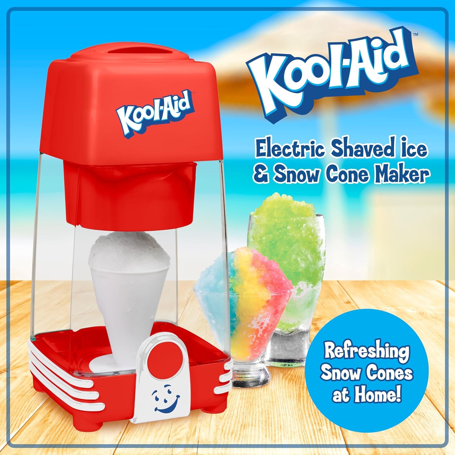 Retro Snow Cone Maker & Electric Table-Top Ice Shaver Vintage Shaved
