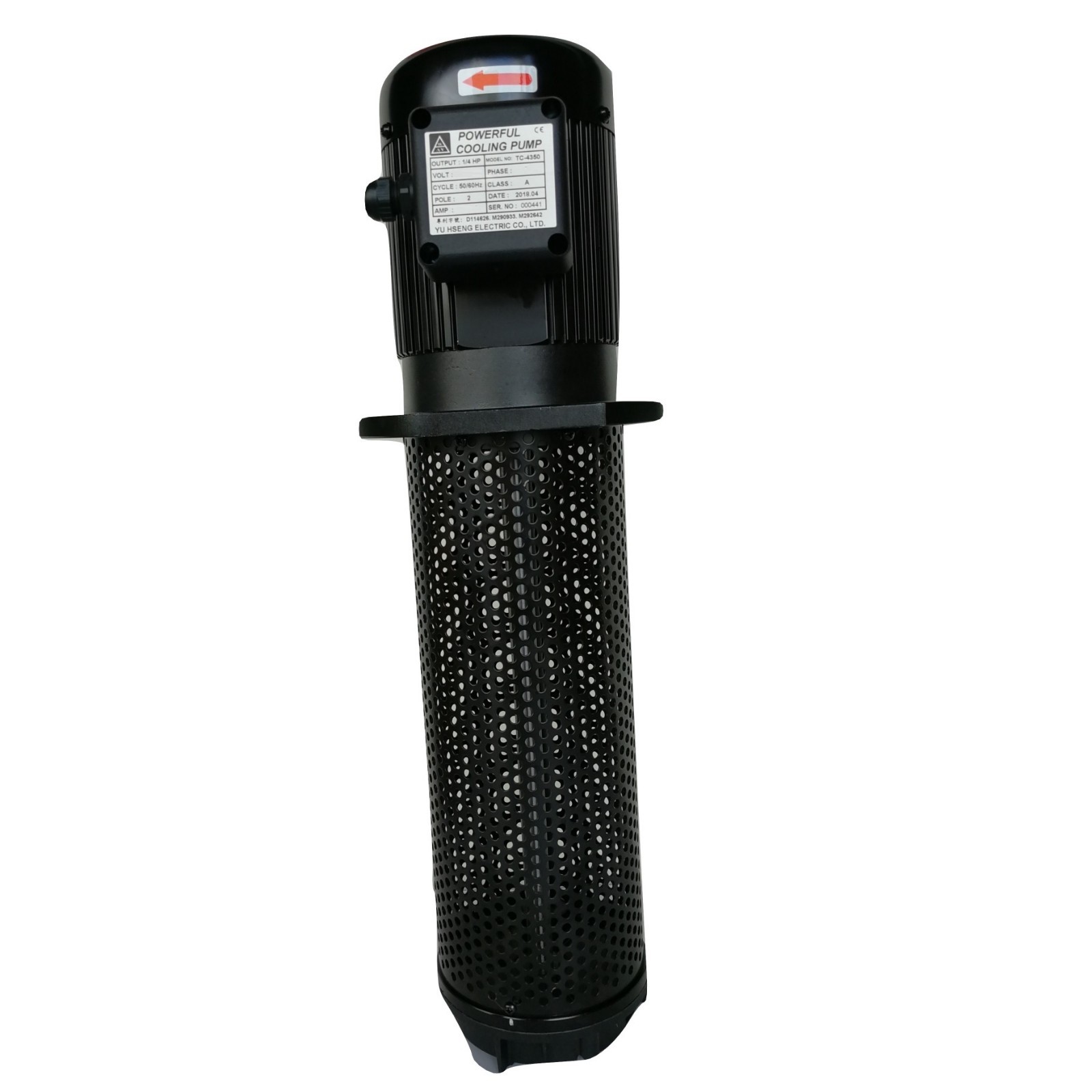 1/4HP Machine Coolant Pump shaft 350mm (13.8″), 3 Phase 220/440V, NPT 3/4″