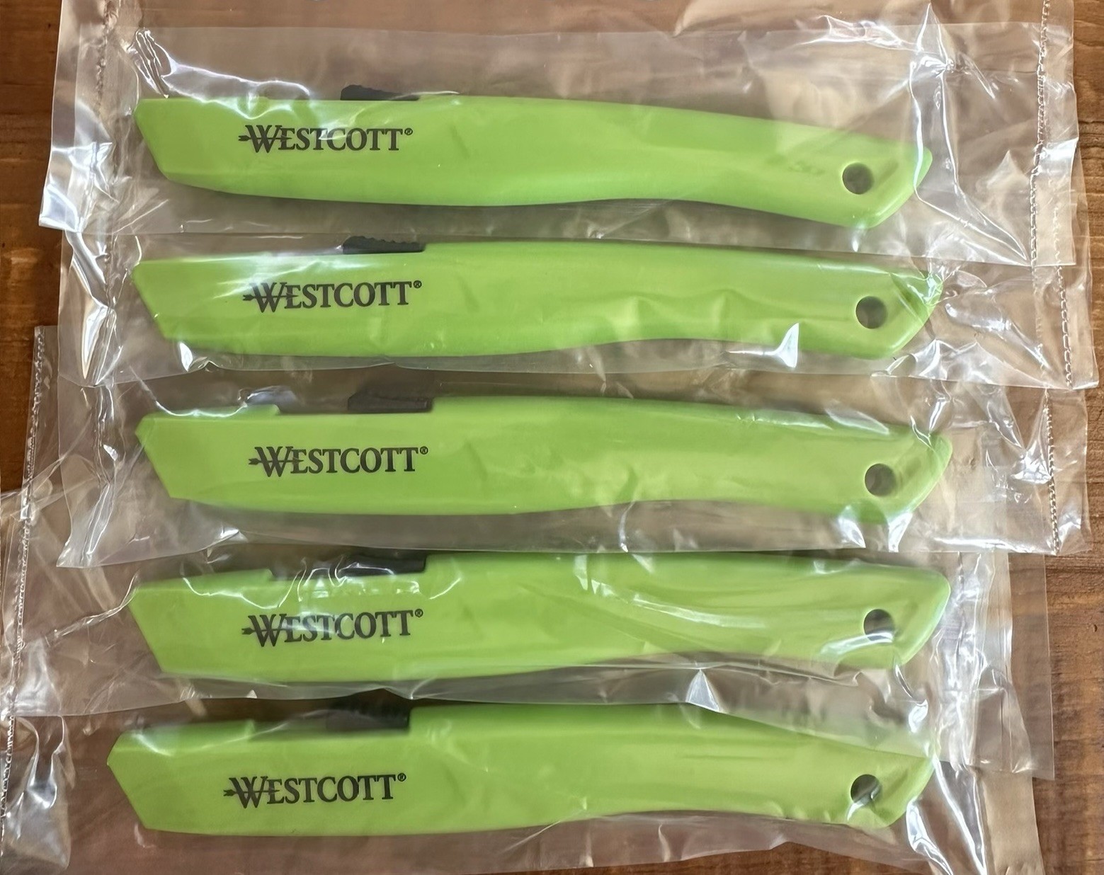 LOT OF 5 WESTCOTT ‎17519 GREEN SAFETY KNIFE BOX CUTTER CERAMIC BLADE *FAST SHIP*