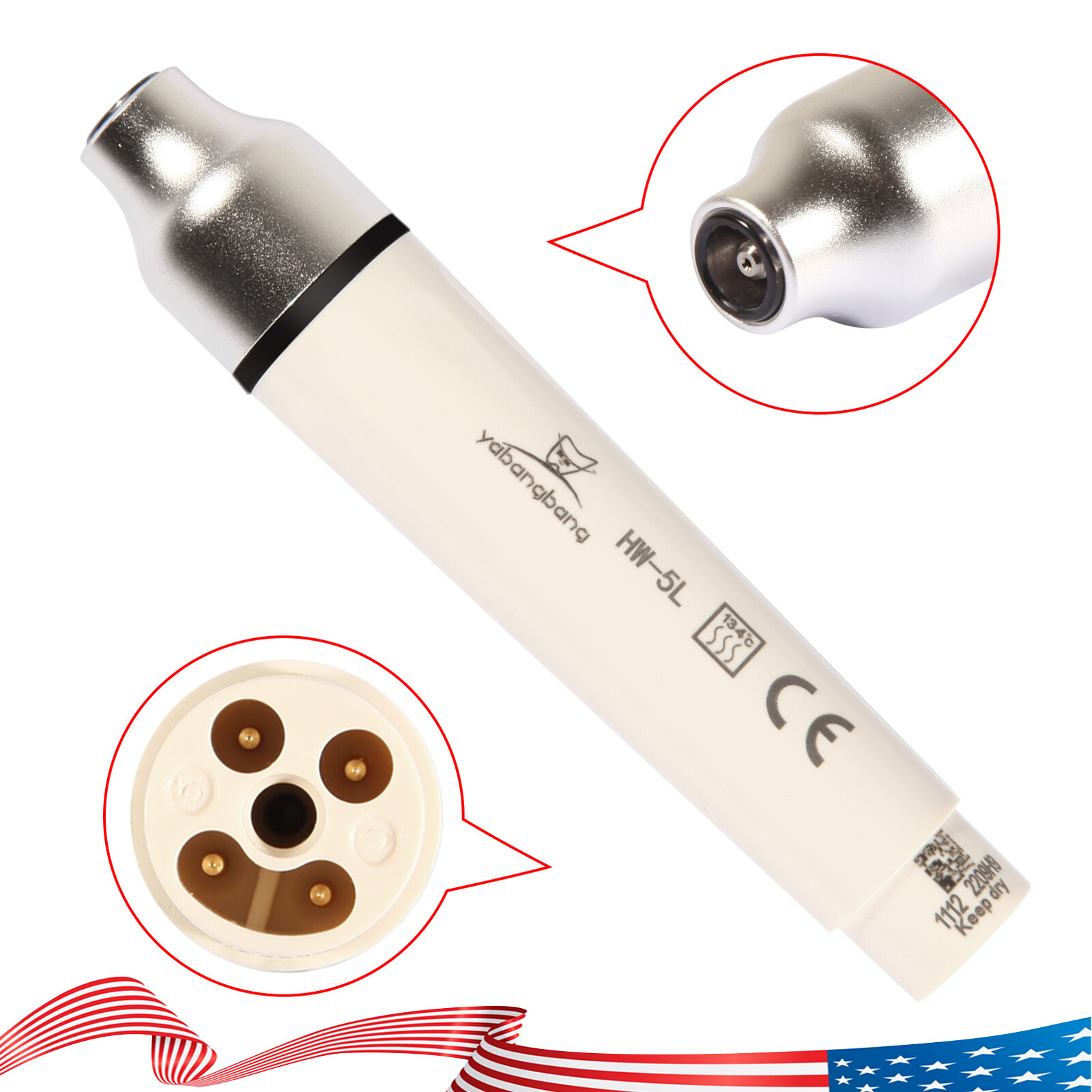 Dental LED Ultrasonic Scaler Detachable Handpiece HW-5L for EMS Woodpecker