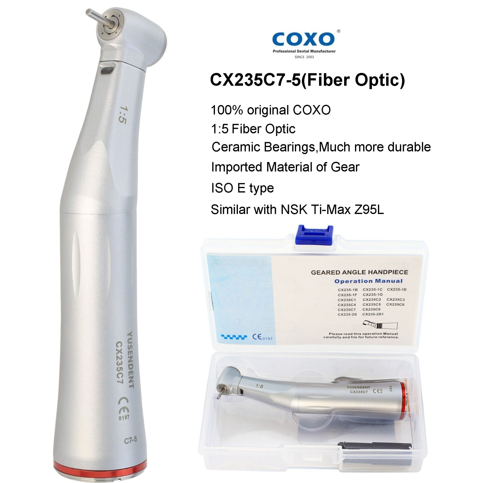 COXO Dental 1:5 Electric Handpiece 6:1 Endo Contra Angle For C PUMA Master NSK