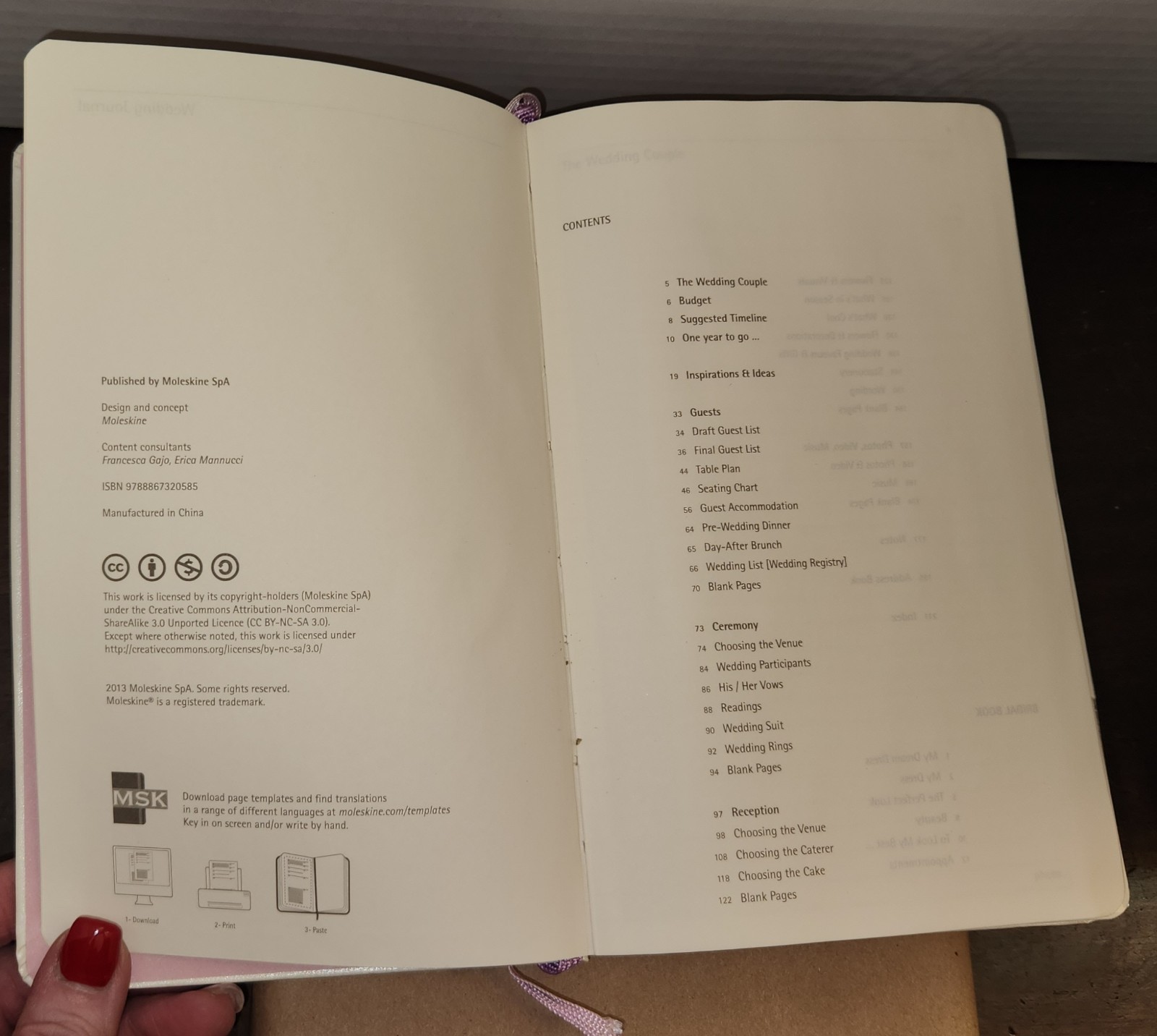 Moleskine “Yes, I Do” Notebook Wedding Planner Hardcover Limited Edition