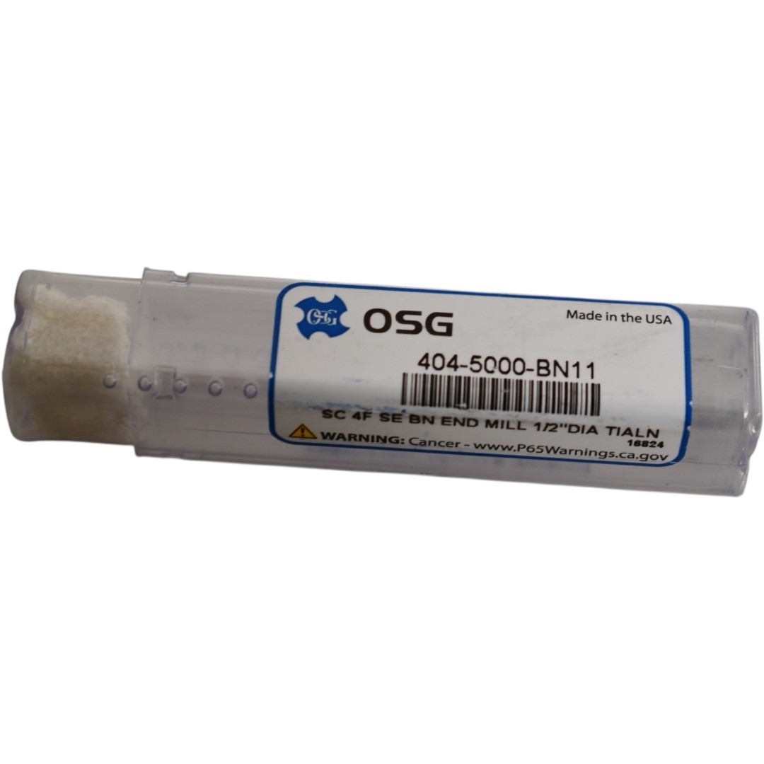NEW OSG 404-5000-BN11 1/2” Ball Nose End Mill 4 Flute Carbide TiAlN