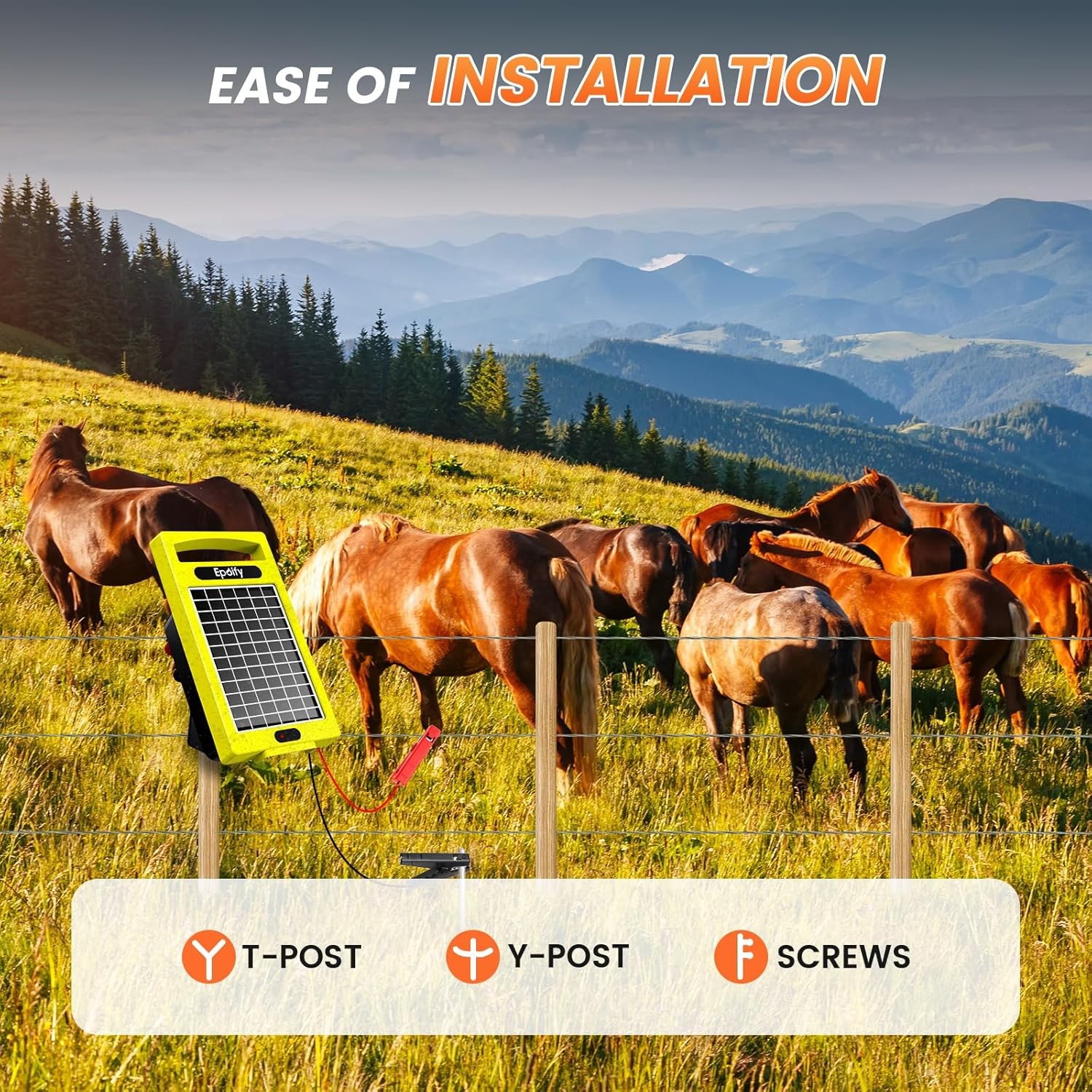 Solar Powered Electric Fence Charger 20 Mile Energizer for Livestock Animals