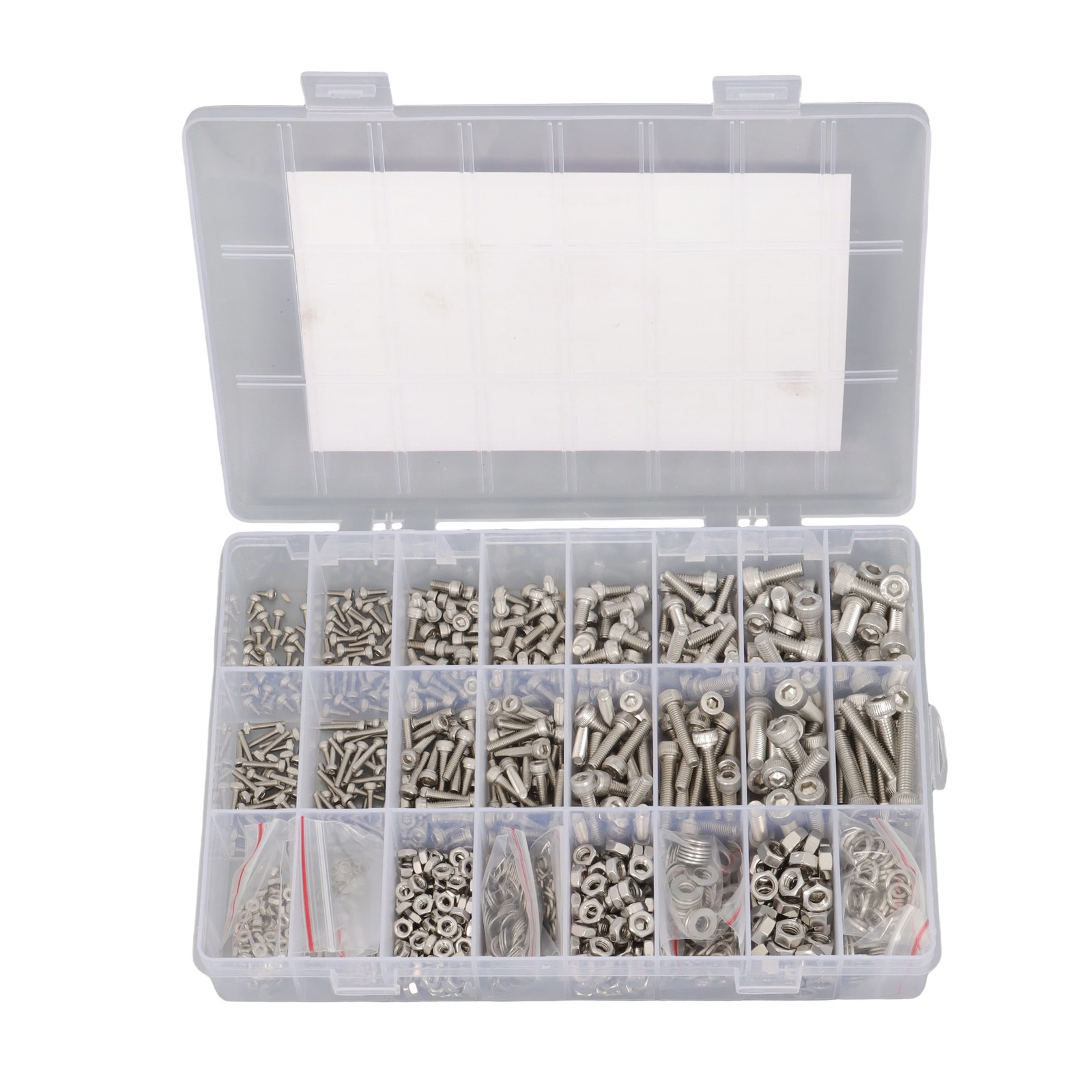 1600 Pcs M2 – M5 Hardware Kit, 304 Stainless Steel Metric Screw Assortment