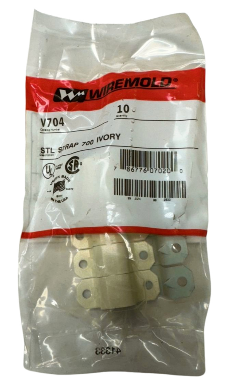 (Box of 100) Wiremold V704 Ivory STL Strap 700 *Free Shipping*