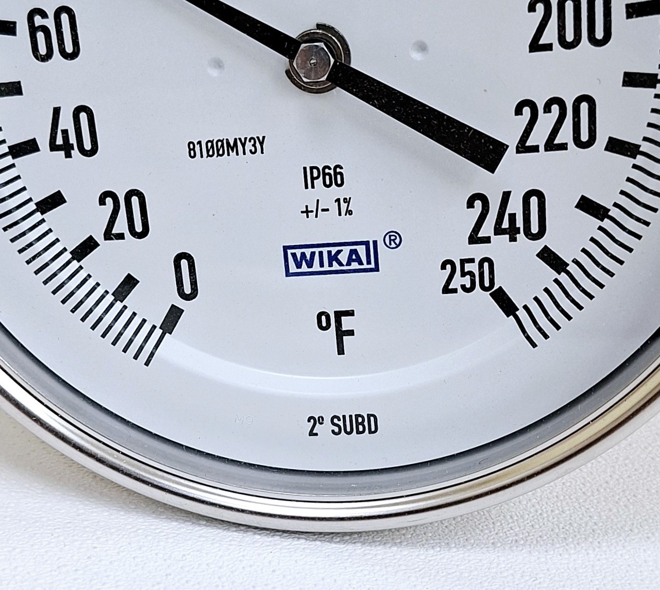 Wika TG53 / 7-1-2IN / 0-250F / 8100MY3Y NPT Bimetal Thermometer