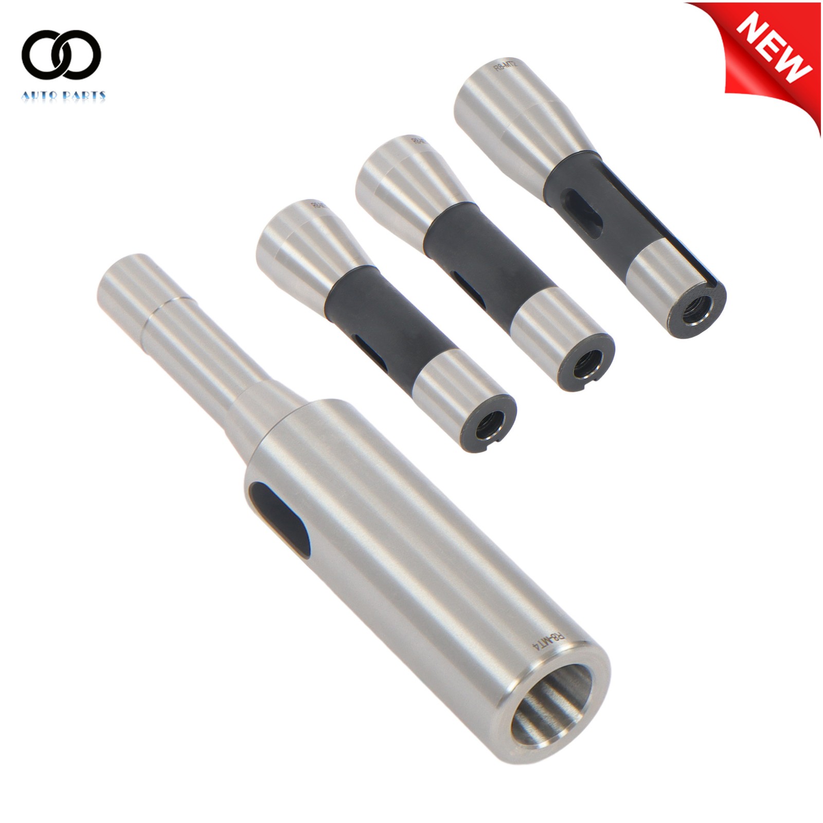 Versatile 4 Piece Set Contains R8 Shank to Morse Taper MT1, MT2, MT3 & MT4