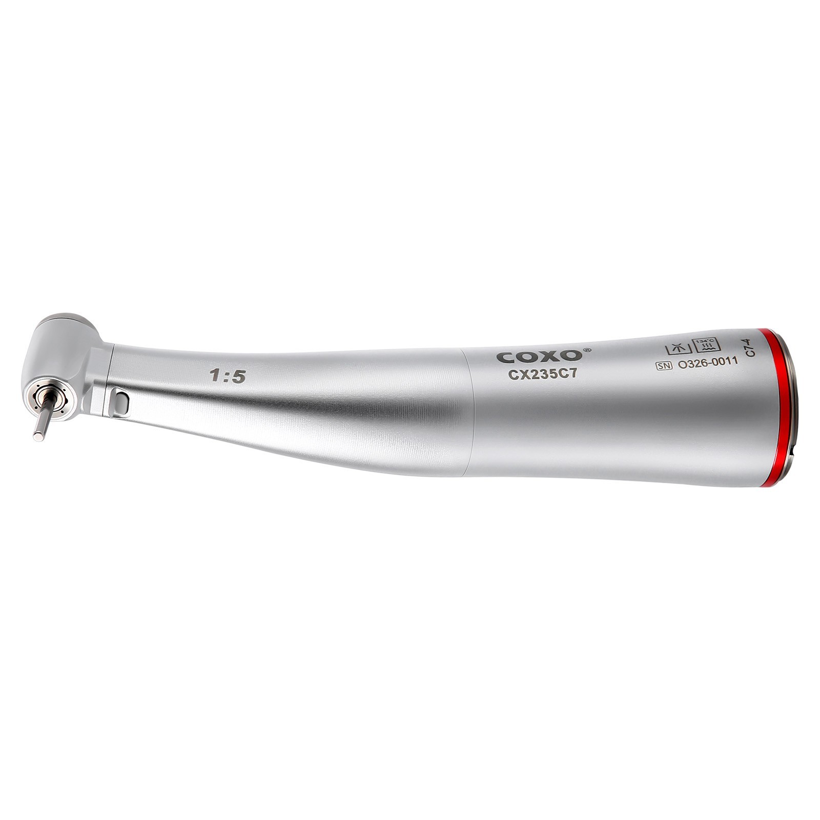 COXO 1:5 Contra Dental Head Handpiece Speed Electric W/Fiber Spray FG bur Inner