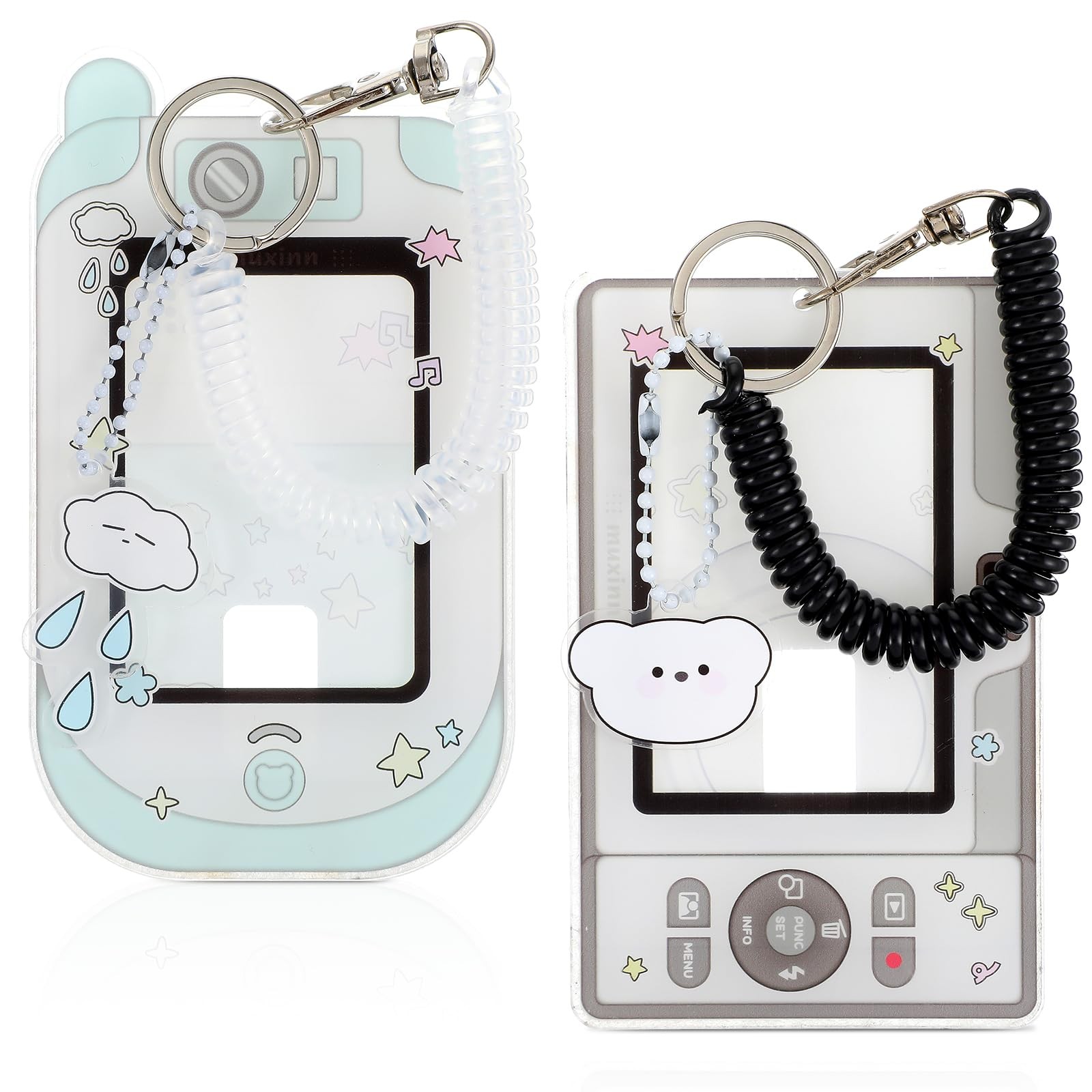Cartoon Photo Holder set 2Pcs Photocard Keychain Bag Charm mixed