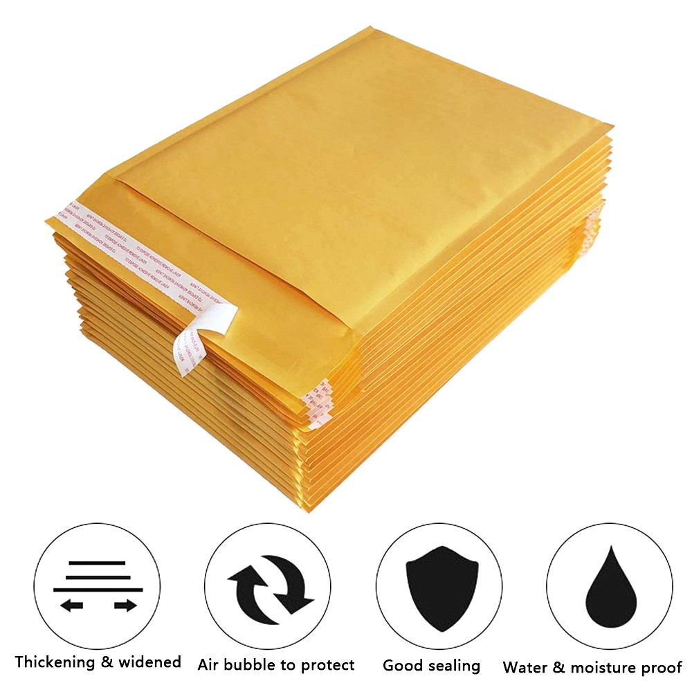 All Sizes Kraft Bubble Mailers Self-Seal Padded Shipping Envelopes 25/50/100Pack