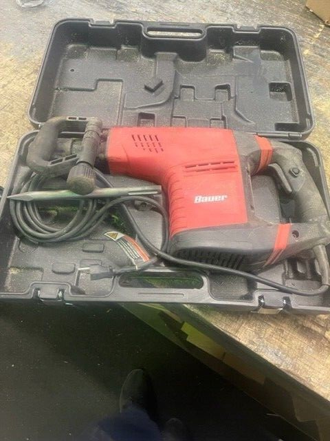 Bauer 1631E-B 12.5Amp 1900BPM SDS-Max Type-PRO Demolition Hammer Tool