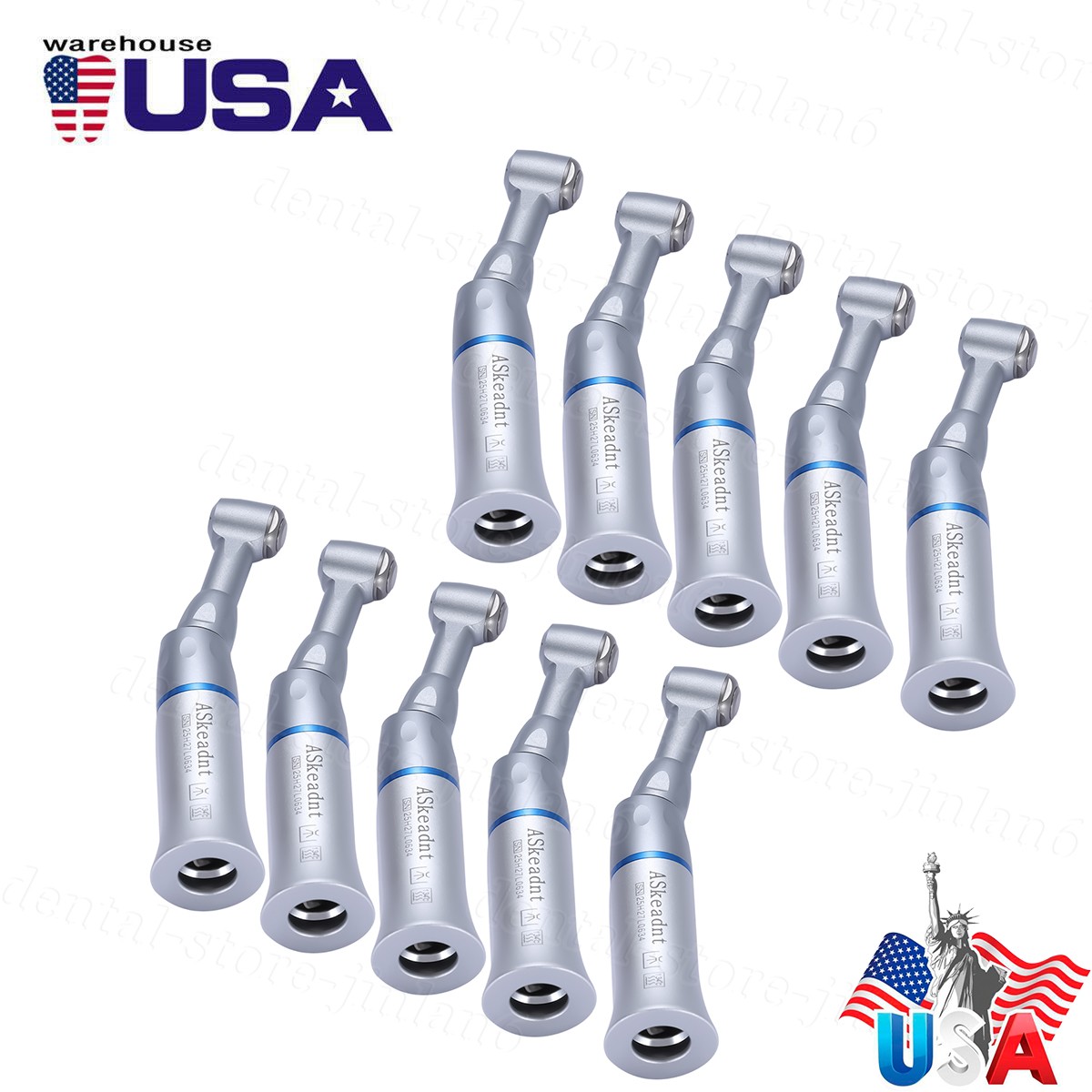 1-10 NSK Type Dental Low Slow Speed Push Button Contra Angle Handpiece E-type AS