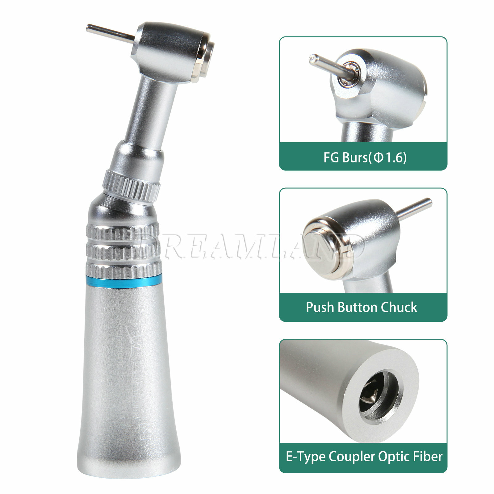 NSK Style Dental FG 1.6mm Contra Angle Push Button low speed handpiece YAG