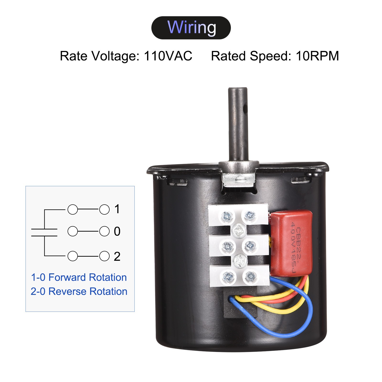 1Pcs 10RPM 110V 18W Synchronous Gear Motor Motor 50/60Hz CW/CCW AC