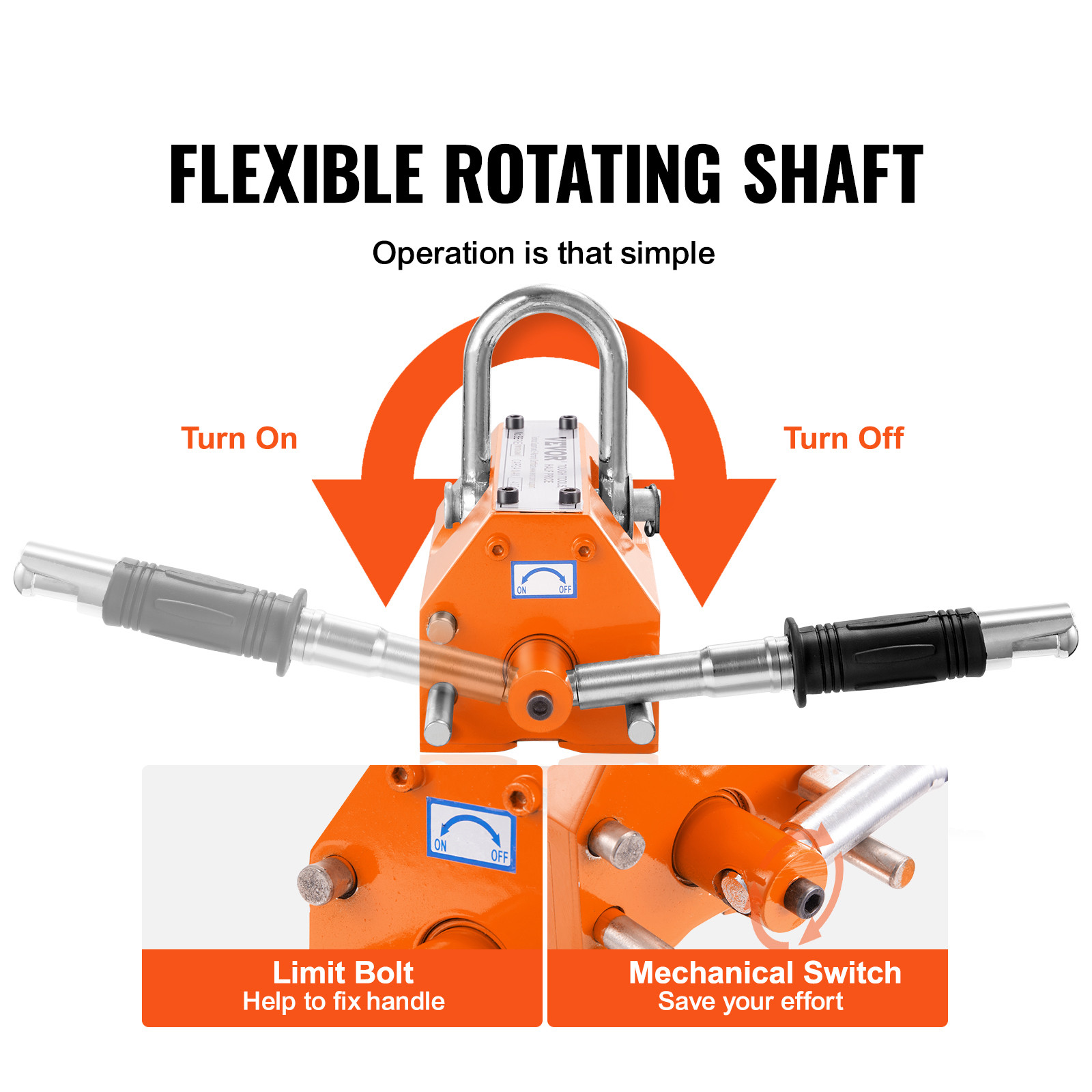 VEVOR Permanent Magnetic Lifter Lifting Magnet 1320 lbs/600 kg Neodymium Hoist